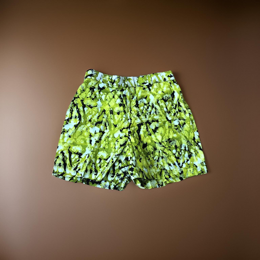 Light Green and Black Batik Shorts