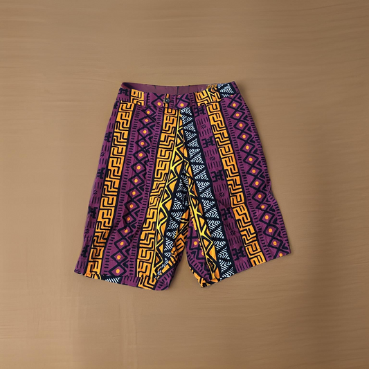 Dark Red and Orange Long Shorts