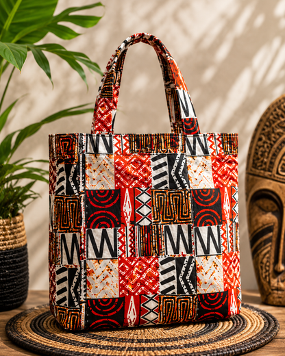 African Print Tote Bag