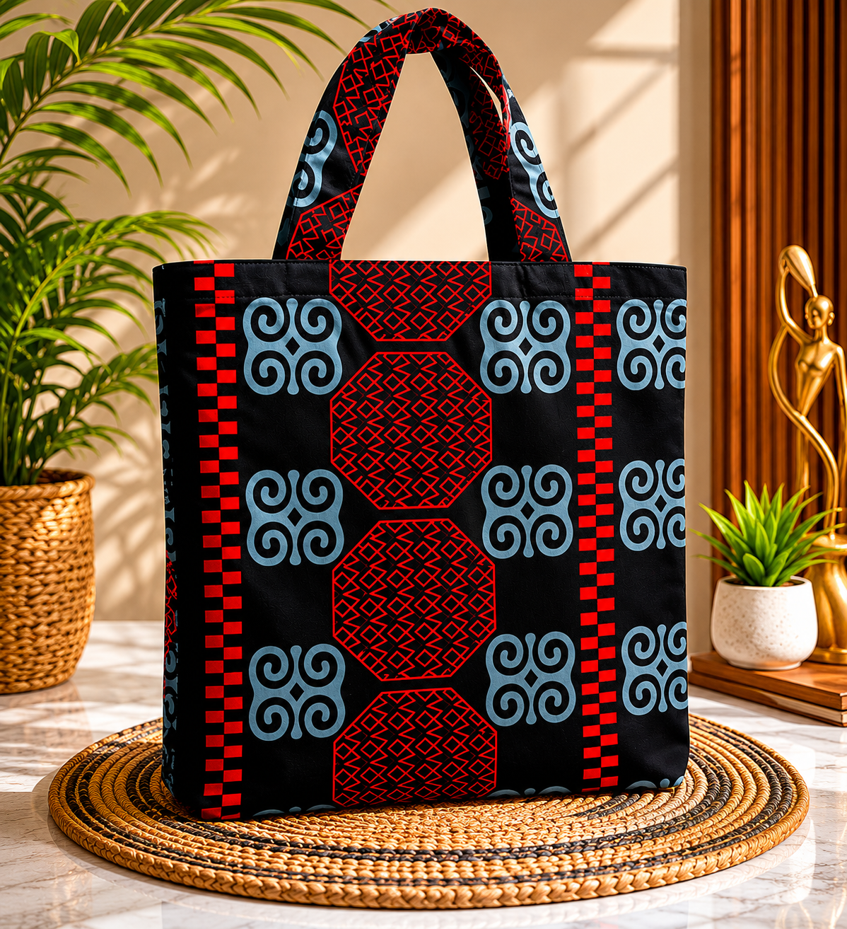 African Print Tote Bag