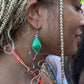 Green Diamond Shape Earrings
